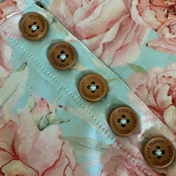 NWT Posh Peanut Kennedy Floral Ruffle Butt Romper - Picture 5 of 8